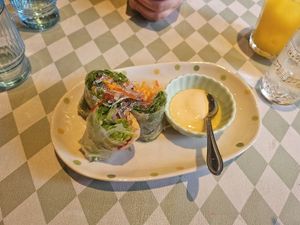 spring rolls at Silver Backs Cafe in Kyoto