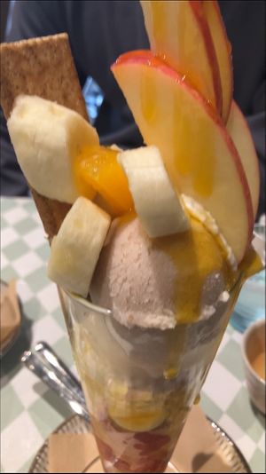 fruit parfait  at Silver Backs Cafe in Kyoto