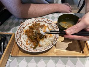 My friend’s meal  at Silver Backs Cafe in Kyoto