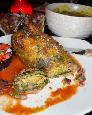 Vegan Stuffed Poblano   at The Haberdasher in Mobile