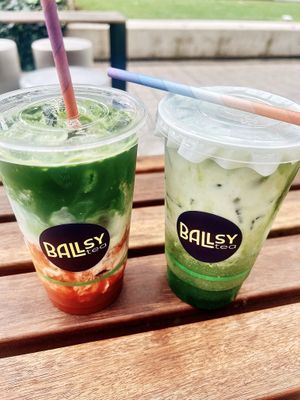Oh Strawbs This Matcha & Maple Apple Matcha  at Ballsy Tea in North Sydney