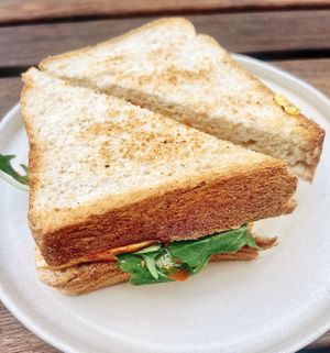 Breakfast Toastie  at Ballsy Tea in North Sydney