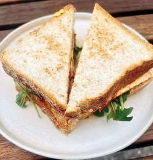 Breakfast Toastie  at Ballsy Tea in North Sydney