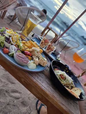 Taco, Skewers and Spaghetti at Sandbar Beachclub Restaurant and Bar in Koh Tao