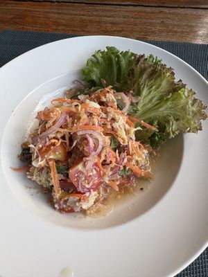 Banana blossoms salad!  at Madam Moch Khmer Restaurant in Siem Reap