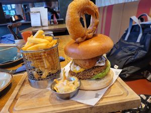 Vegan Cheeseburger at The Bull's Head Inn in Beaumaris