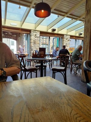 Indoor seating at The Bull's Head Inn in Beaumaris