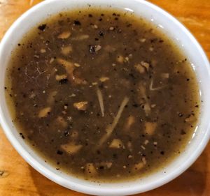 black pepper sauce that came together with mushroom steak at Pure Minded Vegetarian Cafe - Taman Daya 静思素食坊 in Johor Bahru