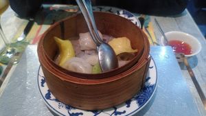 Steamed dim sum pieces at Ho Chan House in Antwerpen