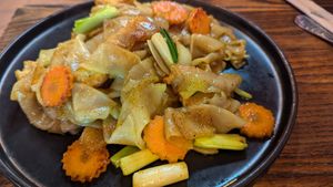 Vegan yellow curry tofu at Noodle 501 in Durham