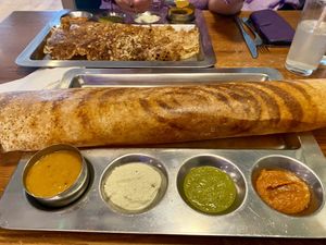 Plain dosa with podi   at Taste of Chennai Glasgow in Glasgow