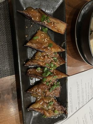Grilled eggplantt  at Izanami in Santa Fe