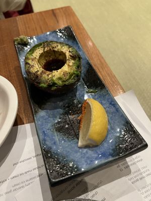 Grilled avocado   at Izanami in Santa Fe