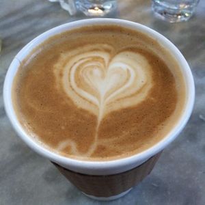 large soy late  at Cafe Cultura in San Juan