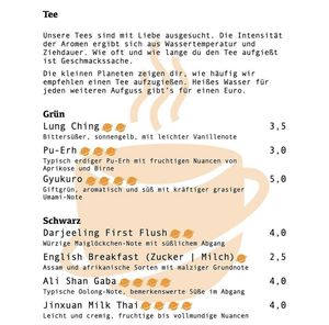 Teekarte  at KOSMOS - temporarily closed in Saarbrucken