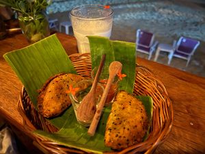 Jackfruit pastel  at Passiflora in Morro De Sao Paulo
