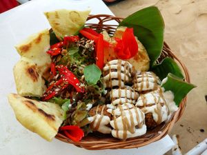 Falafel at Passiflora in Morro De Sao Paulo