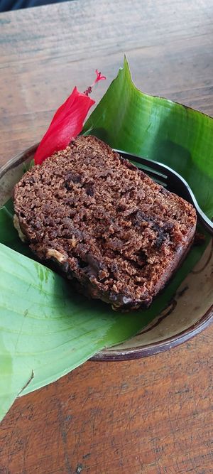 Bolo de Banana com chocolate at Passiflora in Morro De Sao Paulo
