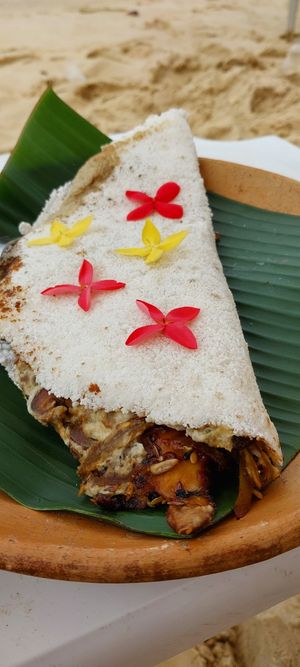 Tapioca de Cogumelos 🍄 at Passiflora in Morro De Sao Paulo