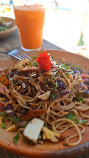 Japanese noodles at Passiflora in Morro De Sao Paulo