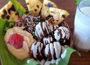 Falafel dish at Passiflora in Morro De Sao Paulo