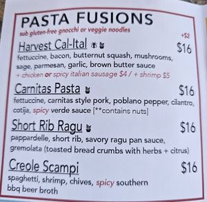 October 2024 - The Bee symbol means vegan option available at Mode Brewing & Kitchen in Orangevale