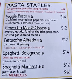 October 2024 - The Bee symbol means vegan option available at Mode Brewing & Kitchen in Orangevale