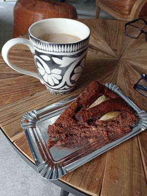 Moist chocolate and apple at Bakery Mercado Central Cadiz in Cadiz