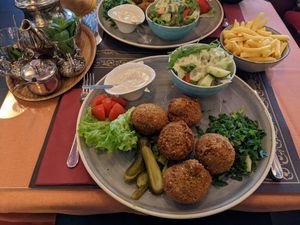 Falafel plate at Domino in Bern
