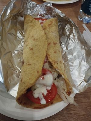 Seitan wrap at E'den in Turin