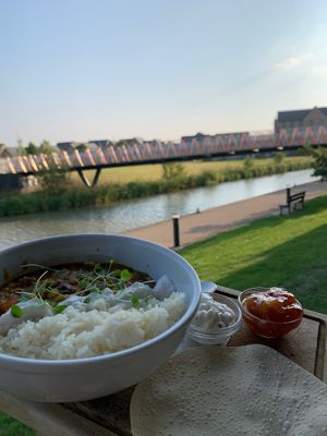 Curry for my birthday, vegan gluten free  at Hall & Woodhouse in Swindon