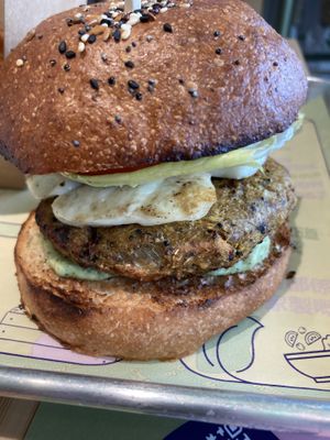 Tundra burger  at TREEHOUSE - Airside in Kowloon