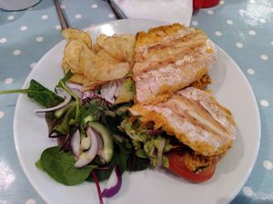 Hummus panini (November 2023) at Arts Cafe in Truro