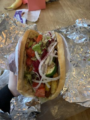 Vegan kebab with the works!  at Bilakiss in Berlin