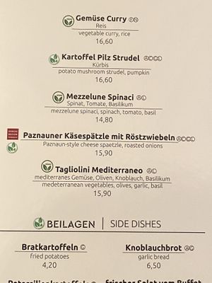 Speisekarte   at Fire & Ice in Ischgl