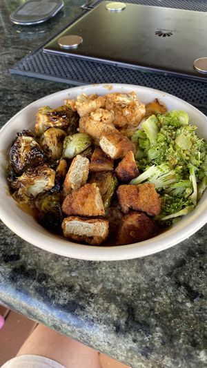 My custom bowl with vegan chickn  at Just Salad in Palm Beach Gardens
