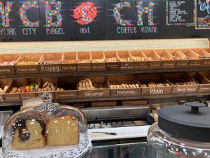 Fresh variety of bagels at NYC Bagel and Coffee House in New York City