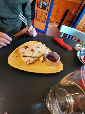 Apple, leak and mozzarella at Cafe Arriba in Isle Of Skye