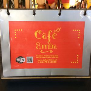 details: wifi is cafearriba01 at Cafe Arriba in Isle Of Skye