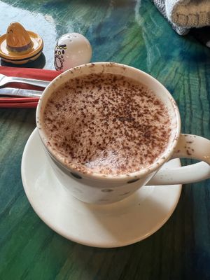 Hot chocolate with oat milk  at Cafe Arriba in Isle Of Skye
