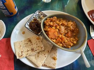 Afghan carrot and lentil hot pot  -was on the specials board and was lovely.  Aug. 2025.  at Cafe Arriba in Isle Of Skye