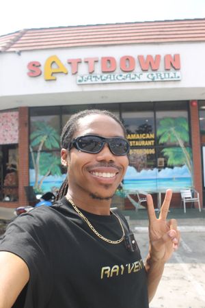   at Sattdown Jamaican Grill in Studio City