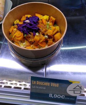 Vegan plate (curry) at La Bouchée Végé in Paris