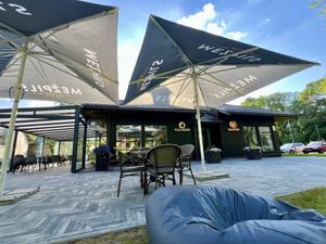 Restaurant and garden   at Full Moon in Sigulda