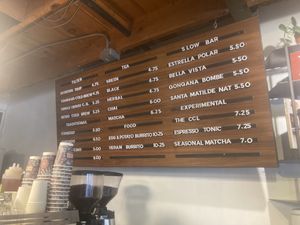 Menu  at CARTEL Roasting Co. in Scottsdale