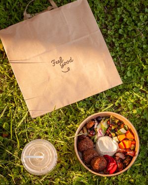 Take-out option available.  at Feel Good Foods in Tokyo