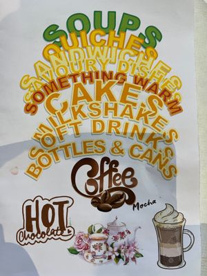 menu at Beggars Belief Cafe in Scarborough