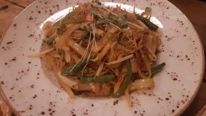 Vegetable rice noodles at Boss Stop Restaurant in Dublin