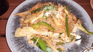 sweet and sour rice noodles at Boss Stop Restaurant in Dublin