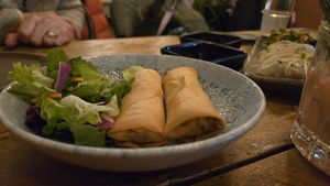 Spring rolls at Boss Stop Restaurant in Dublin
